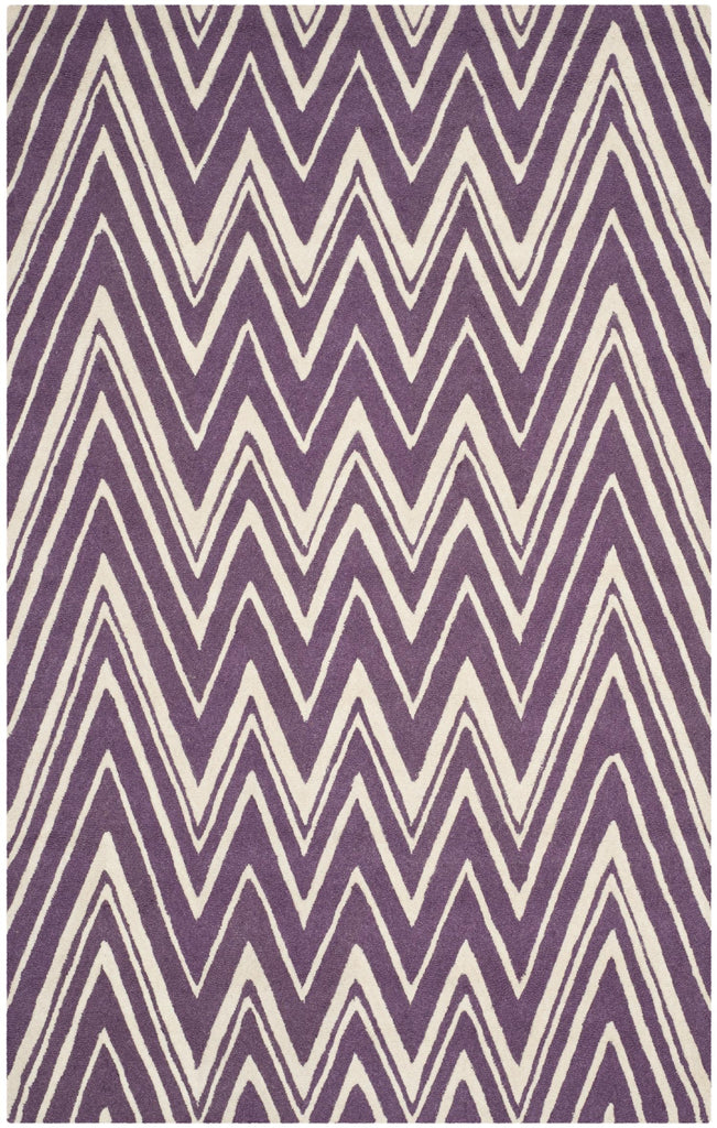 Contemporary Area Rug, CAM711P, 200 X 300 cm in Purple / Ivory