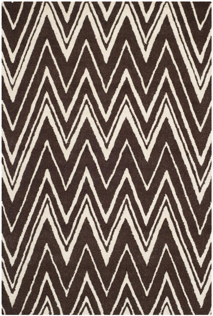 Contemporary Area Rug, CAM711R, 120 X 180 cm in Brown / Ivory