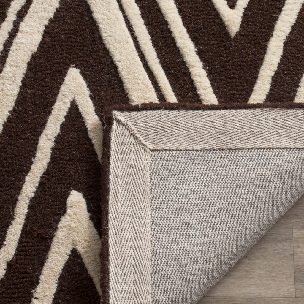 Contemporary Runner Rug, CAM711R, 62 X 240 cm in Brown / Ivory