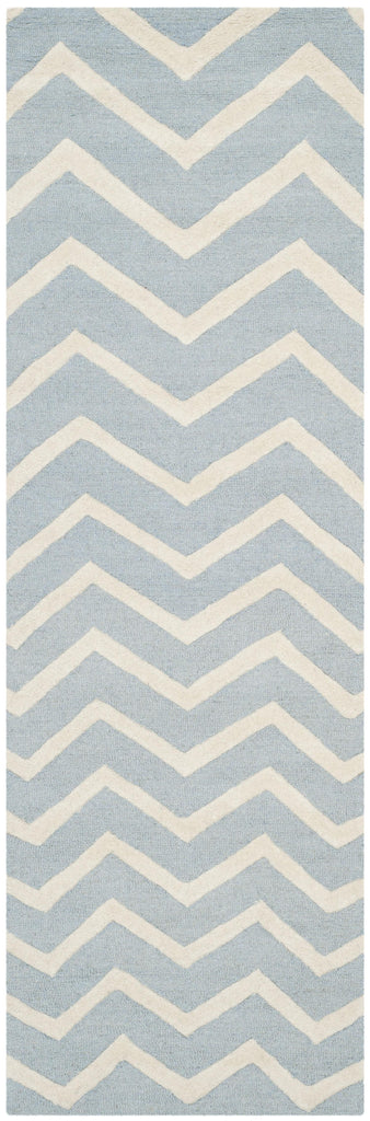 Contemporary Runner Rug, CAM714B, 62 X 240 cm in Blue / Ivory