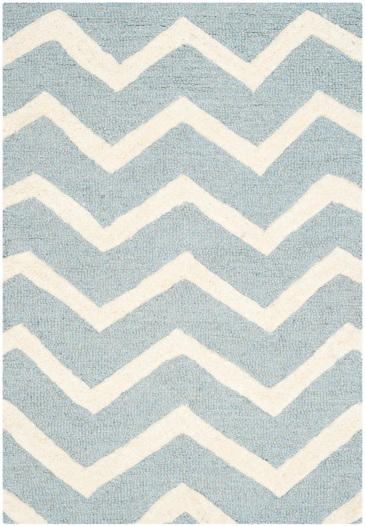 Contemporary Area Rug, CAM714B, 90 X 150 cm in Blue / Ivory