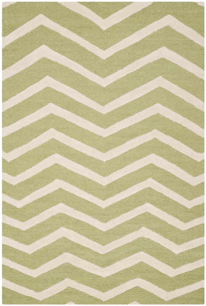 Contemporary Area Rug, CAM714C, 120 X 180 cm in Green / Ivory