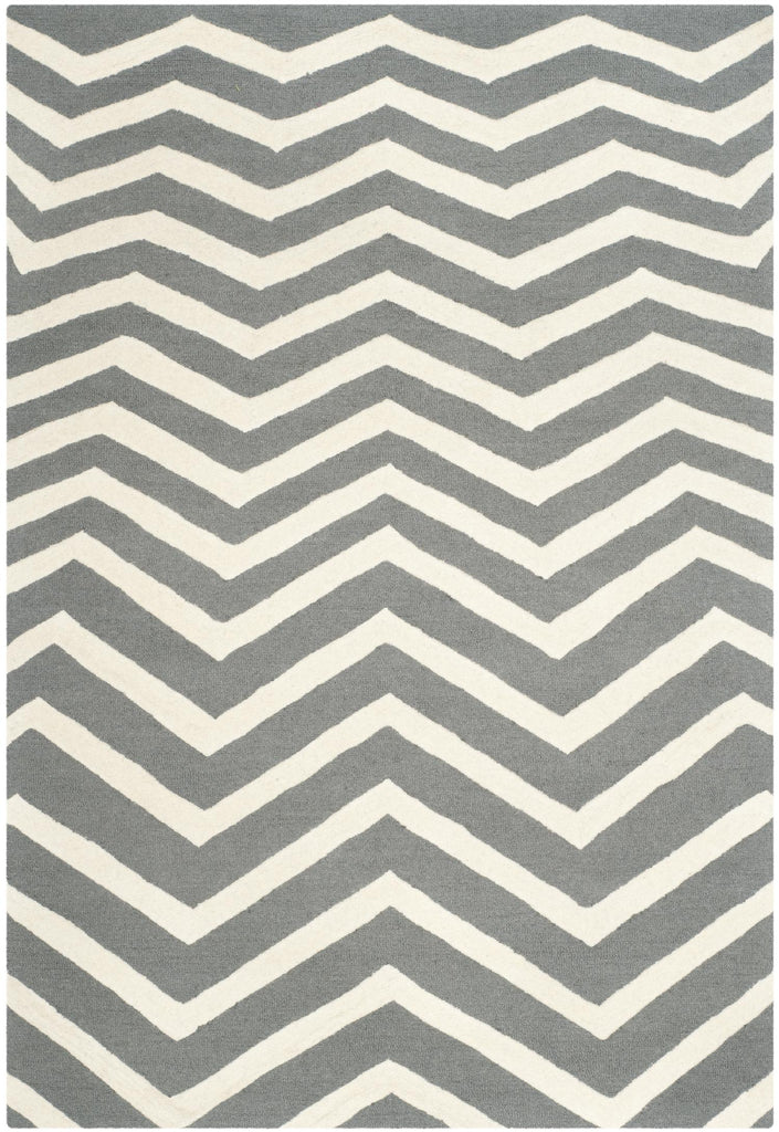 Contemporary Area Rug, CAM714D, 160 X 230 cm in Dark Grey / Ivory