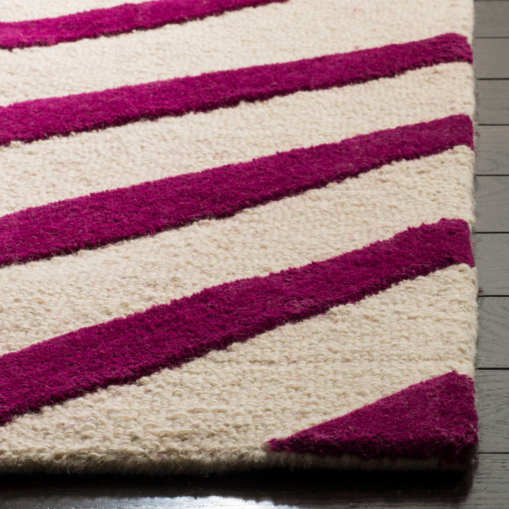 Contemporary Area Rug, CAM714F, 120 X 180 cm in Ivory / Fuchsia