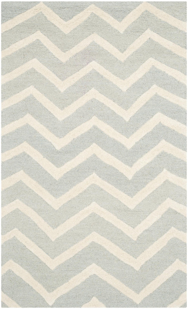 Contemporary Area Rug, CAM714G, 90 X 150 cm in Grey / Ivory