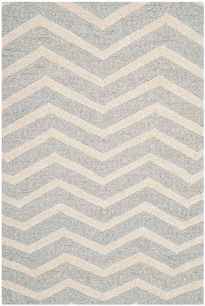 Contemporary Area Rug, CAM714G, 120 X 180 cm in Grey / Ivory