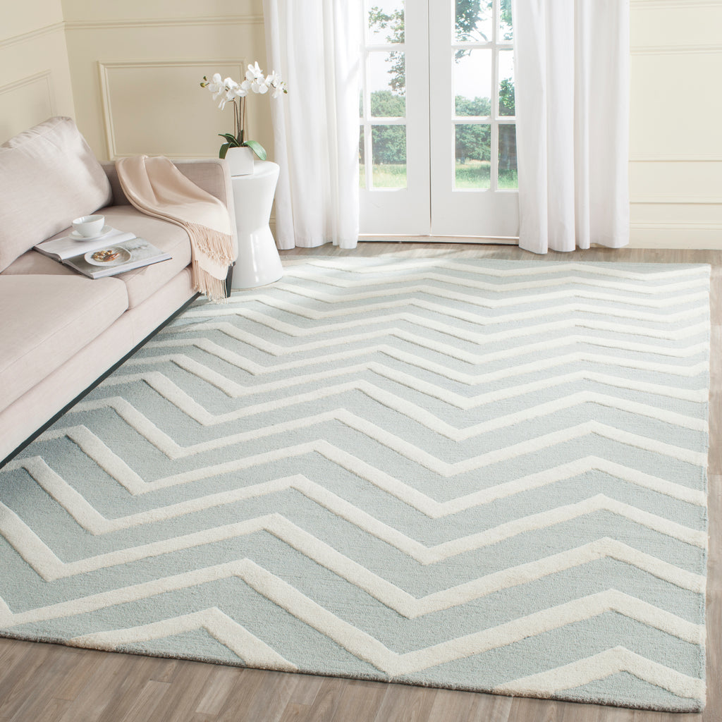 Contemporary Area Rug, CAM714G, 200 X 300 cm in Grey / Ivory