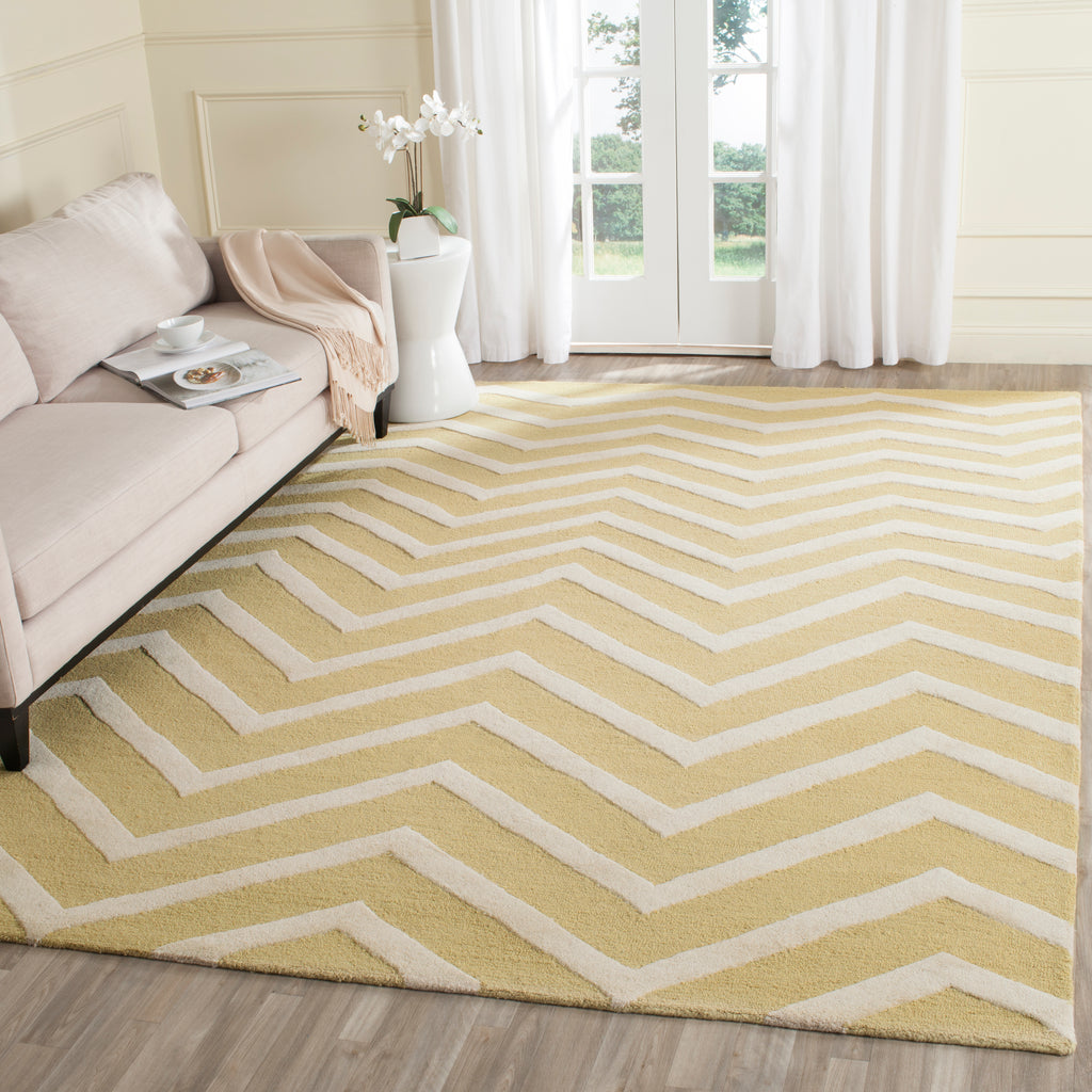 Contemporary Area Rug, CAM714L, 120 X 180 cm in Light Gold / Ivory