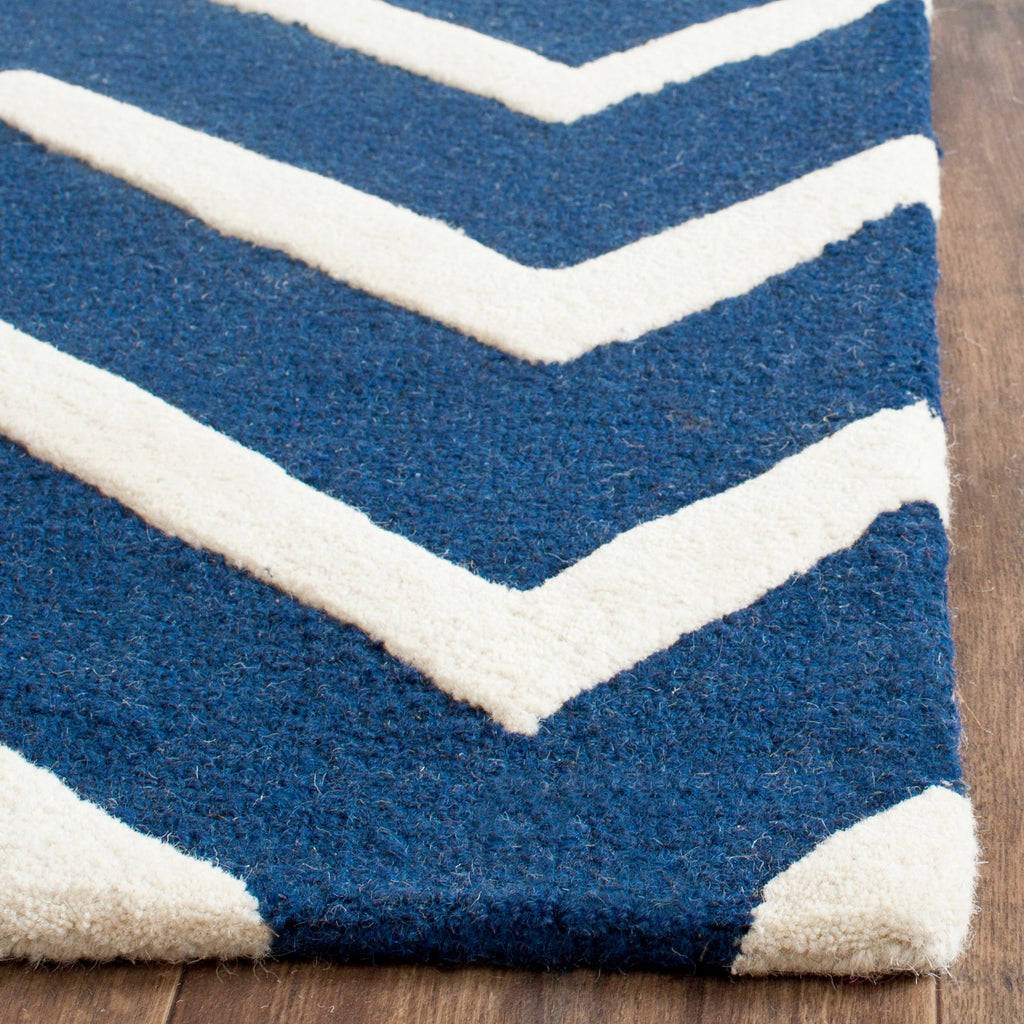 Contemporary Area Rug, CAM714M, 200 X 300 cm in Navy / Ivory