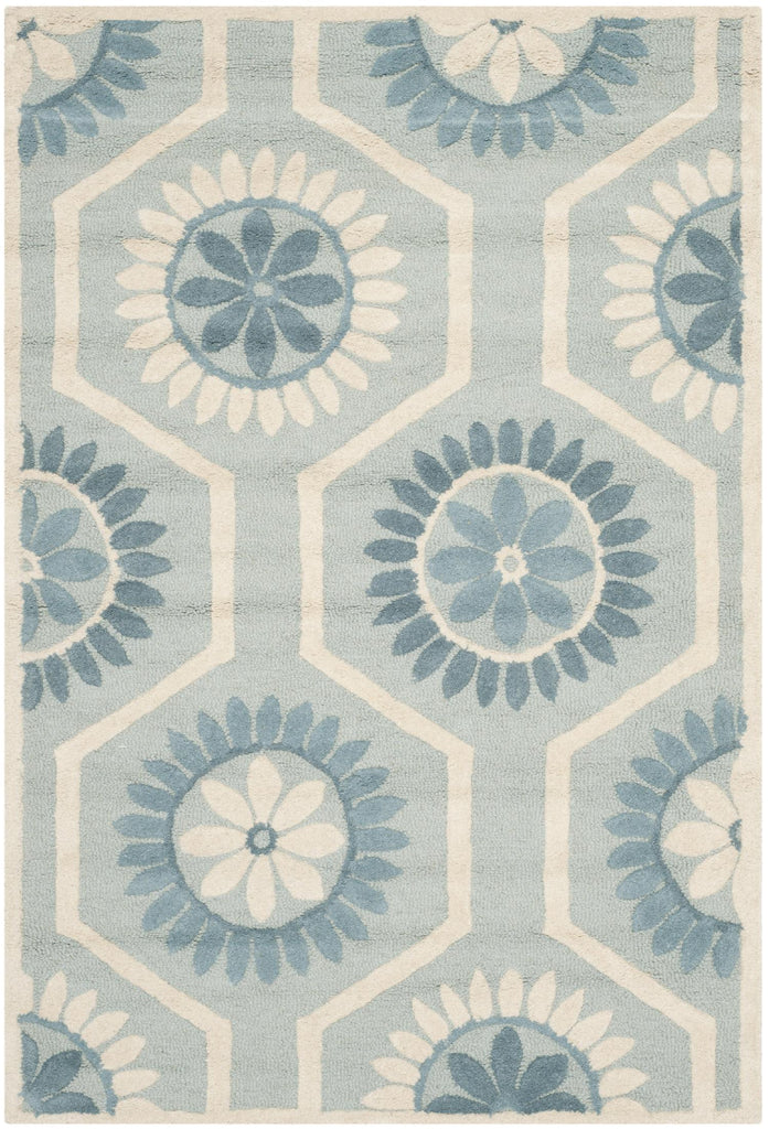 Contemporary Area Rug, CAM715B, 120 X 180 cm in Blue / Ivory