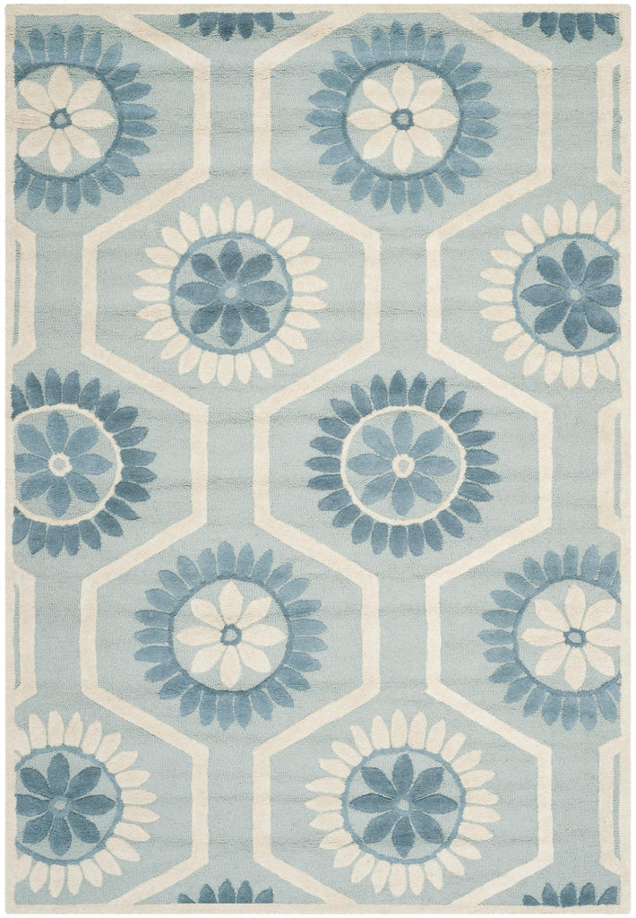 Contemporary Area Rug, CAM715B, 160 X 230 cm in Blue / Ivory