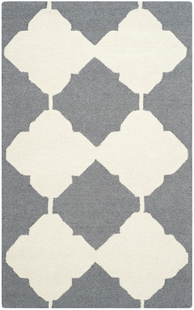 Contemporary Area Rug, CAM719D, 120 X 180 cm in Dark Grey / Ivory