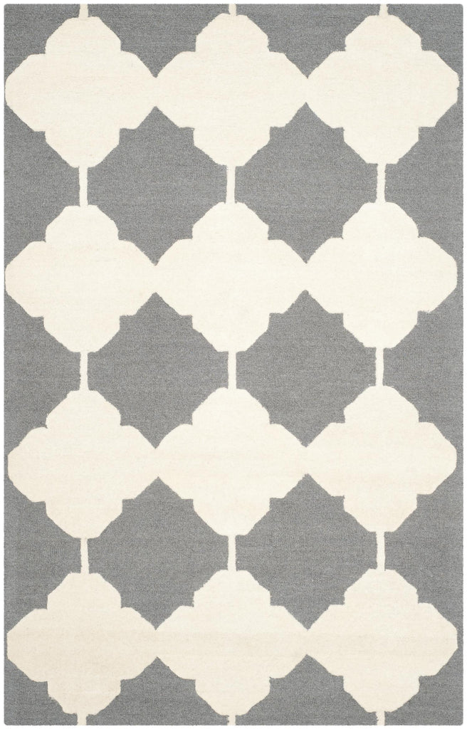 Contemporary Area Rug, CAM719D, 160 X 230 cm in Dark Grey / Ivory