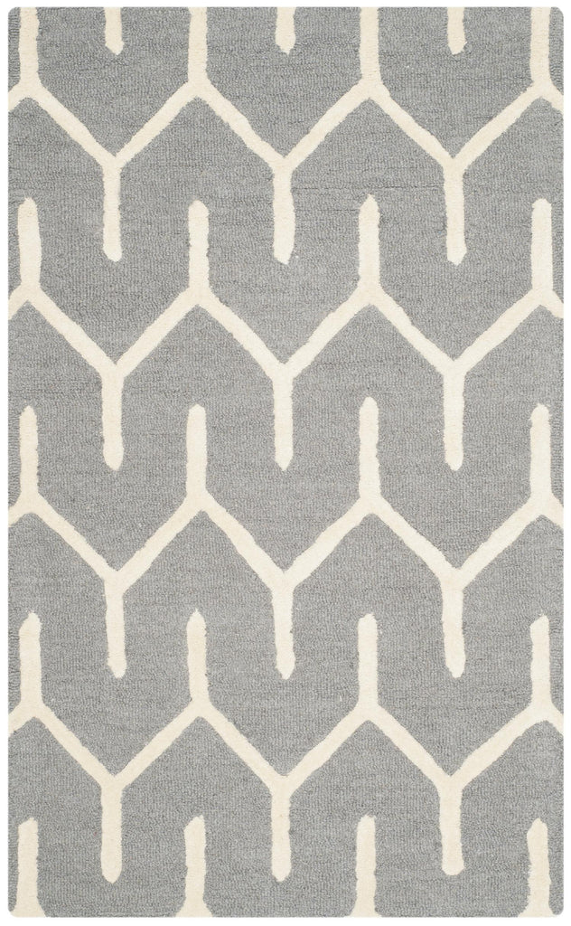 Contemporary Area Rug, CAM720D, 120 X 180 cm in Dark Grey / Ivory