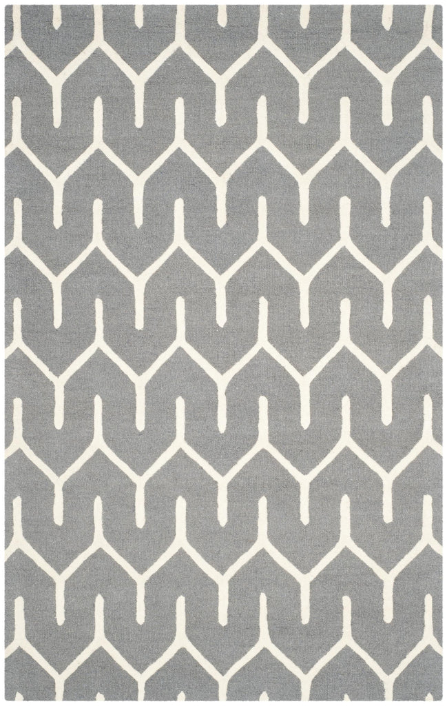 Contemporary Area Rug, CAM720D, 160 X 230 cm in Dark Grey / Ivory