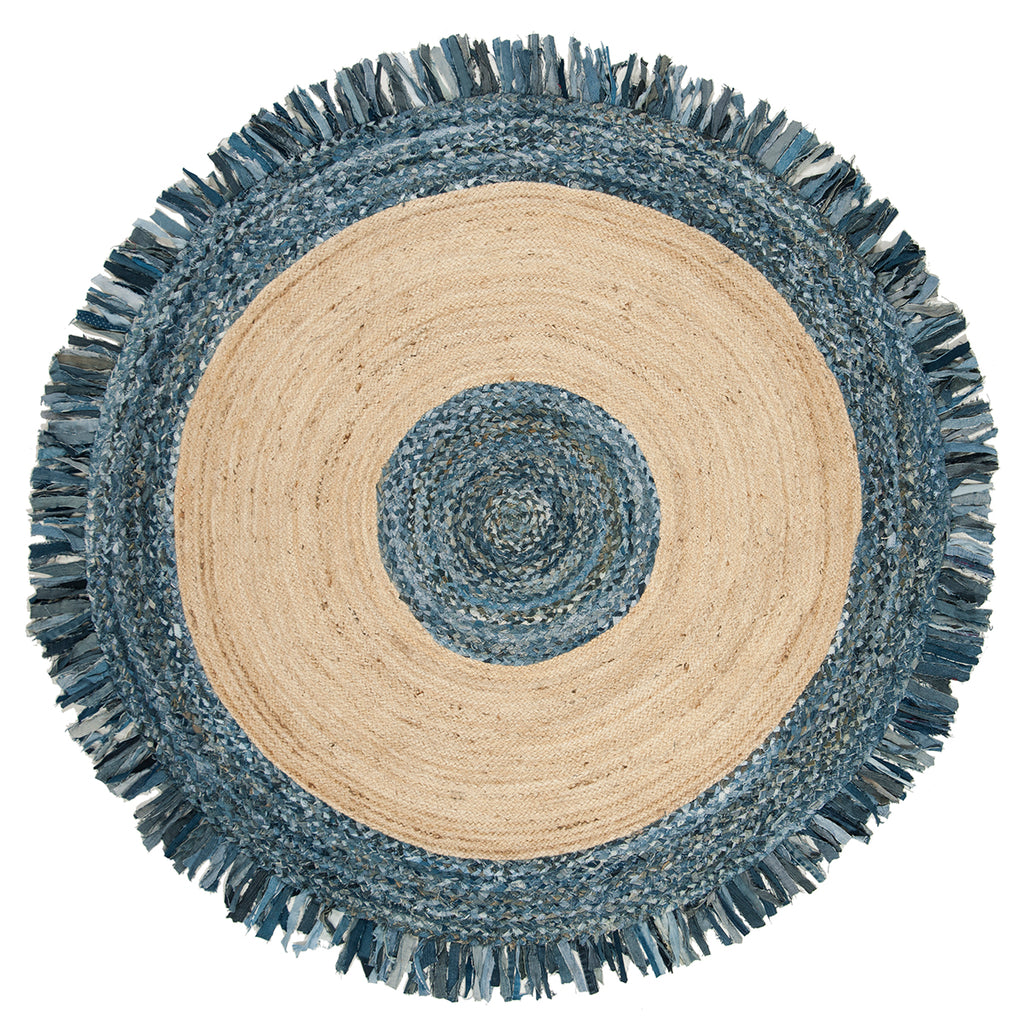 Safavieh Cape Cod Rug Collection CAP205D - Ivory / Denim