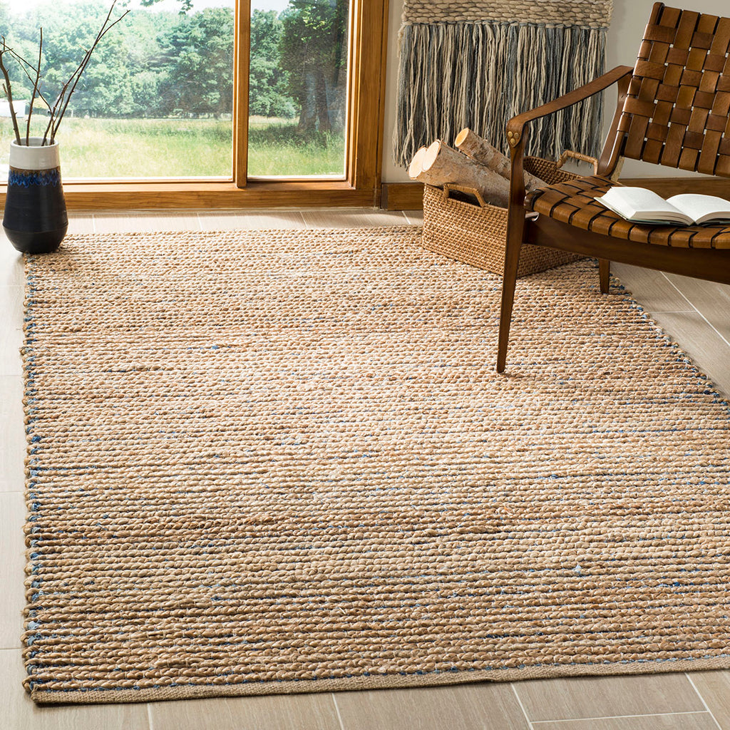 Safavieh Cape Cod Rug Collection CAP307M - Natural / Blue