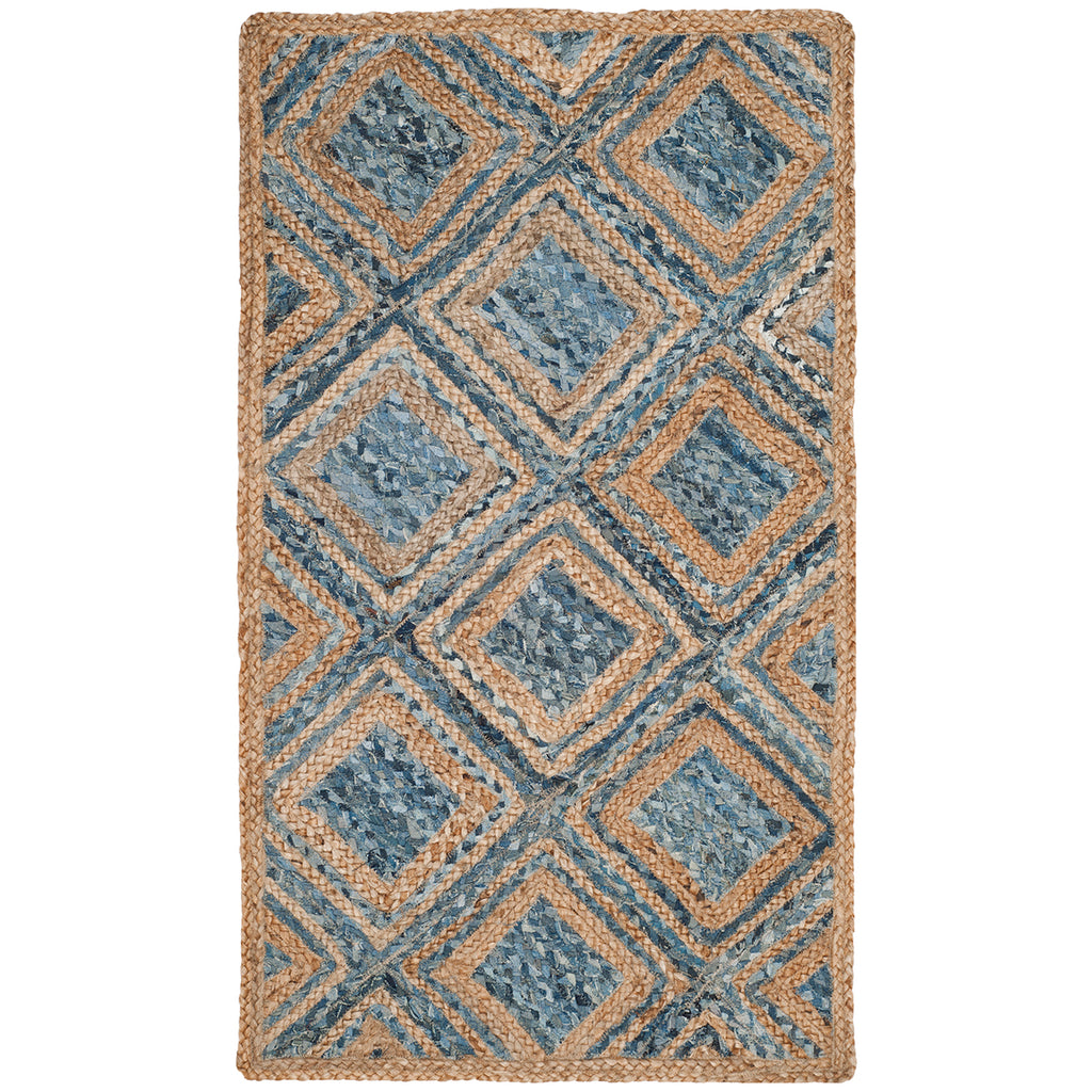 Safavieh Cape Cod Rug Collection CAP354A - Natural / Blue