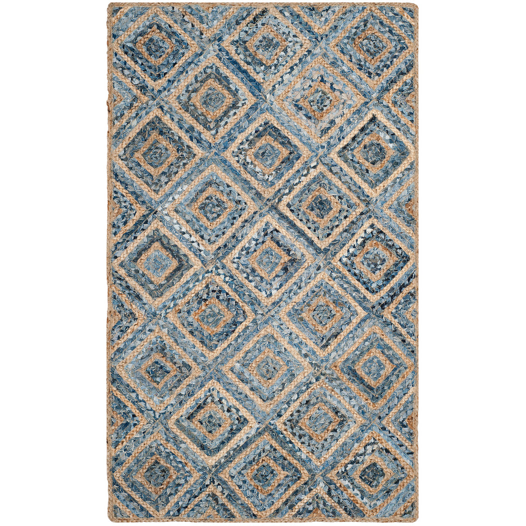 Safavieh Cape Cod Rug Collection CAP354A - Natural / Blue