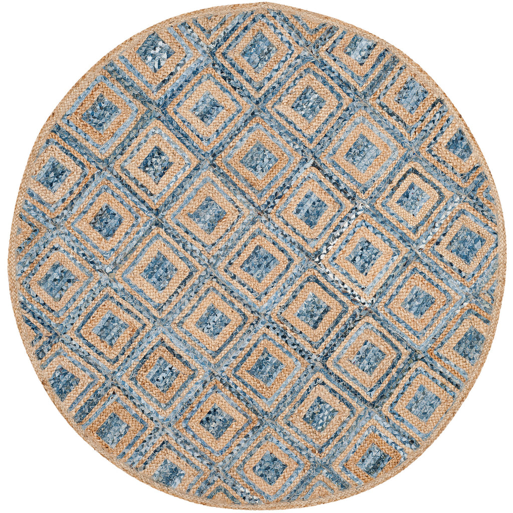 Safavieh Cape Cod Rug Collection CAP354A - Natural / Blue