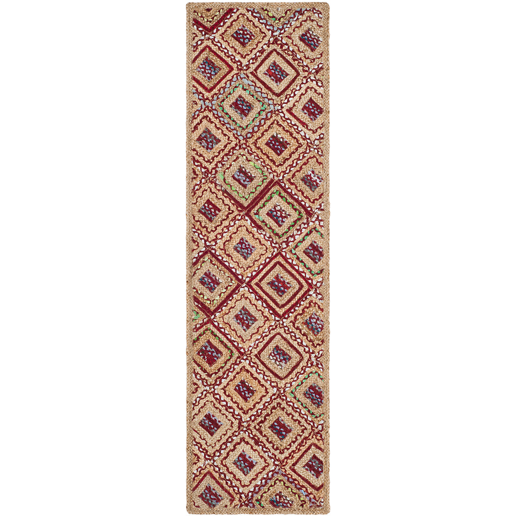 Safavieh Cape Cod Rug Collection CAP354B - Natural / Red