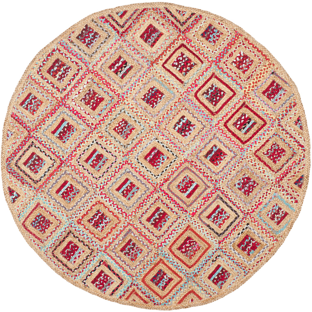 Safavieh Cape Cod Rug Collection CAP354B - Natural / Red