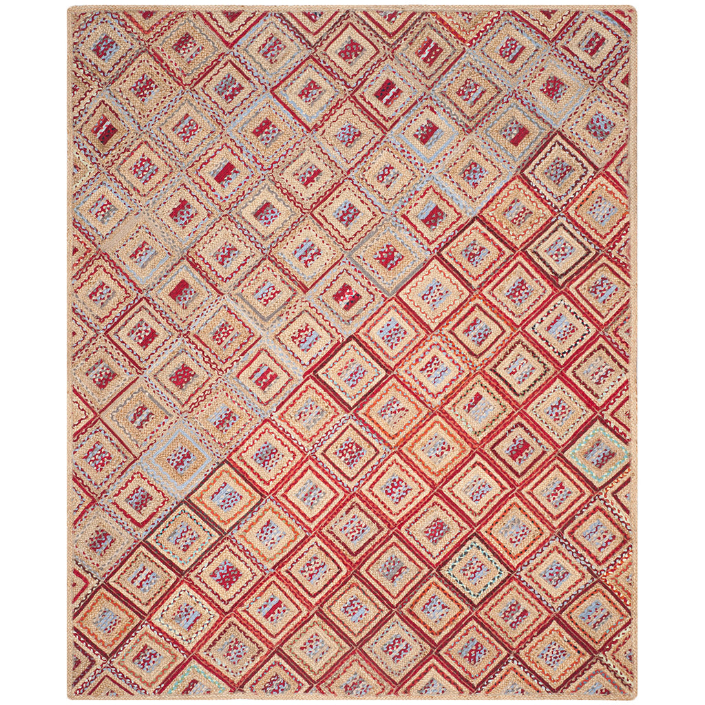 Safavieh Cape Cod Rug Collection CAP354B - Natural / Red