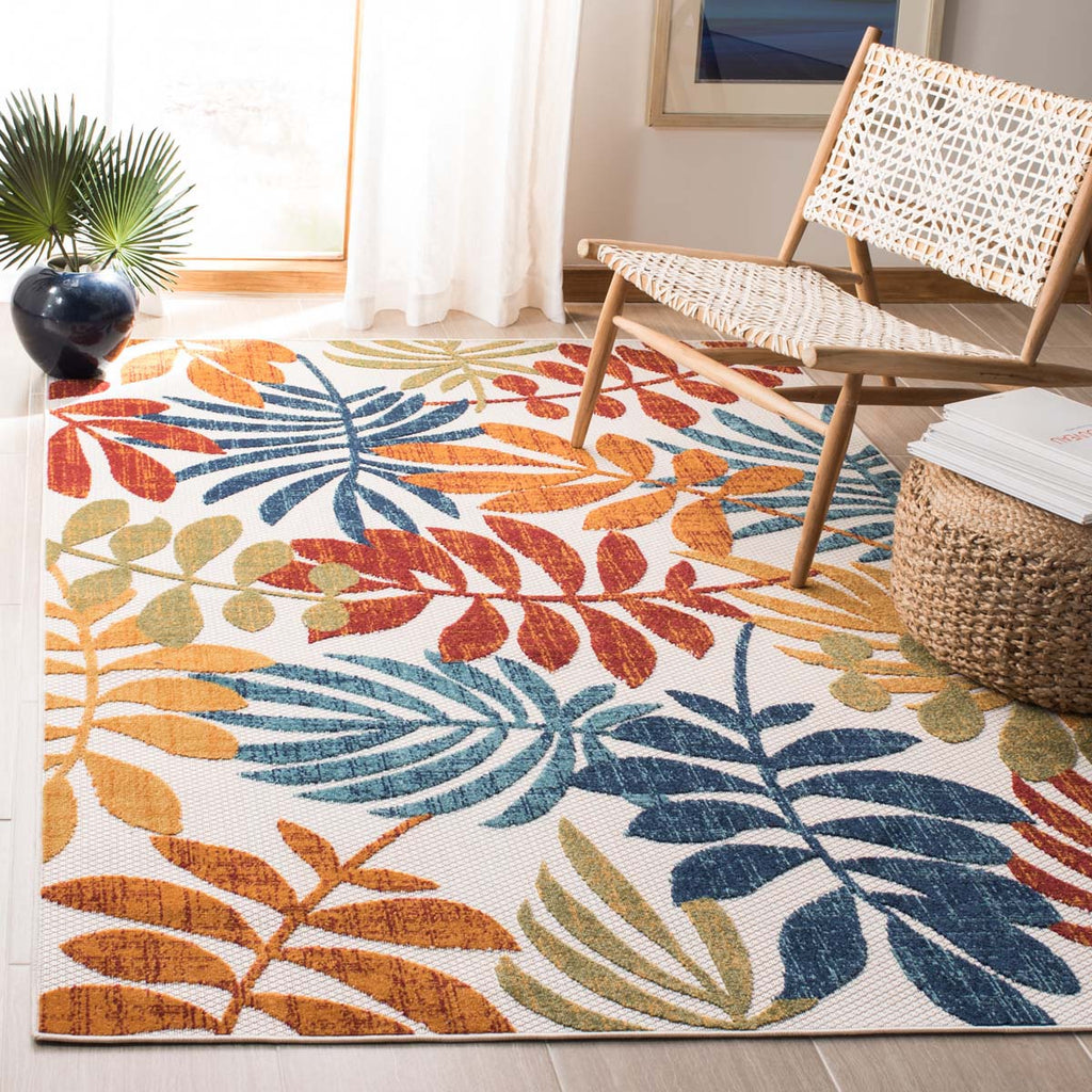 Safavieh Cabana Rug Collection CBN814A - Creme / Red