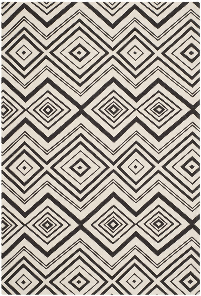 Cotton Area Rug, CDR142B, 160 X 230 cm in Ivory / Brown