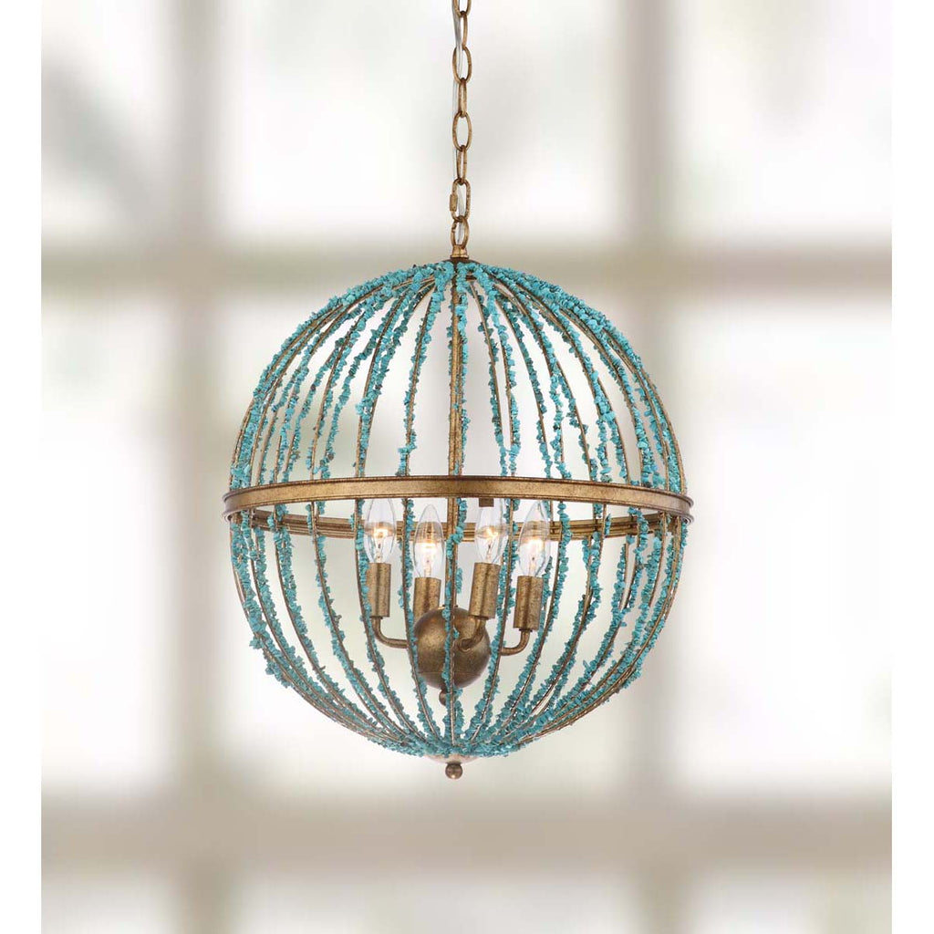 Safavieh Lalita Cage Chandelier-Blue