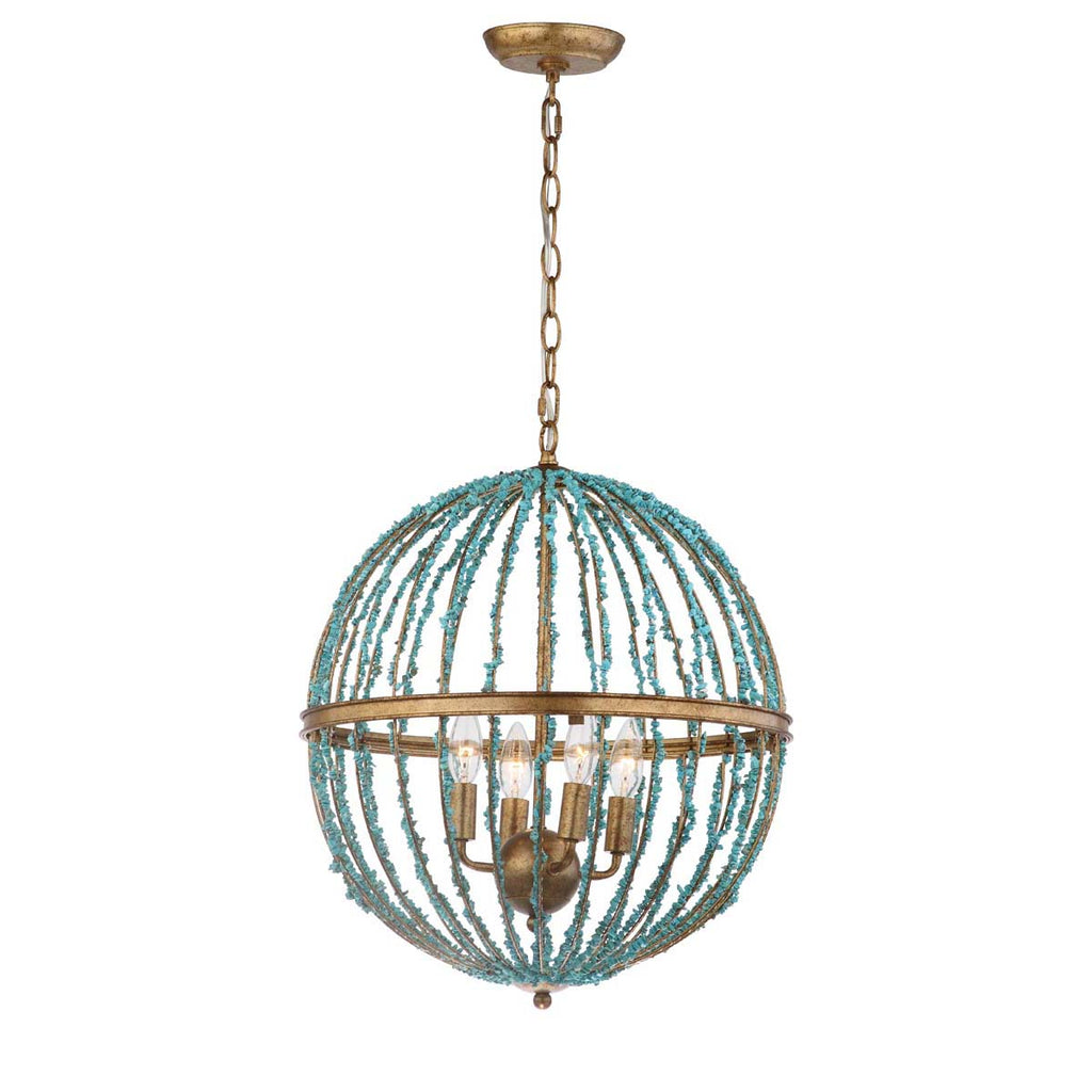 Safavieh Lalita Cage Chandelier-Blue