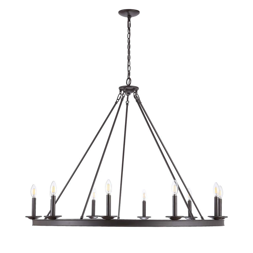 Safavieh Telta 10Lt Chandelier-Oil Rubbed Bronze (Black)
