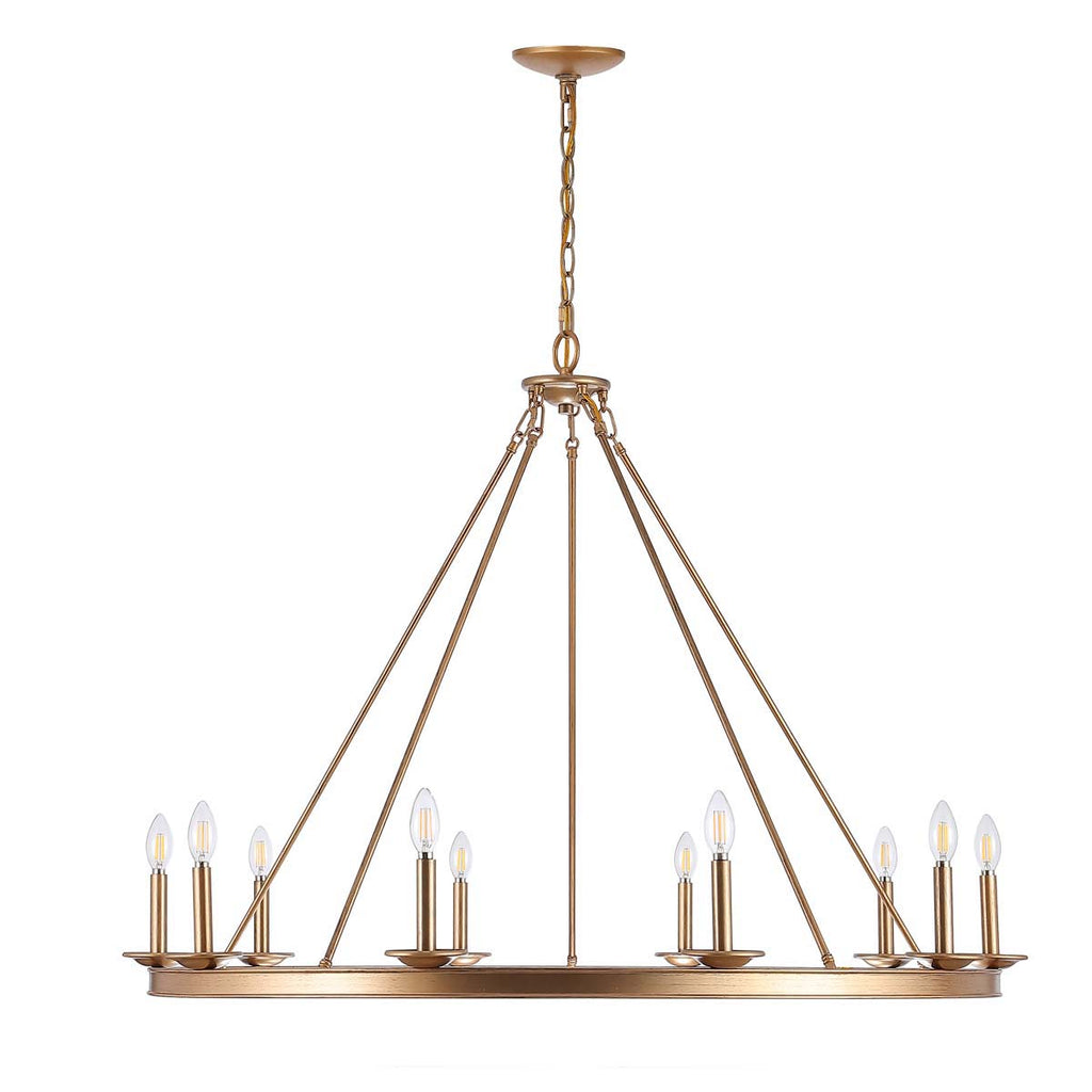 Safavieh Telta 10Lt Chandelier-Gold Painted