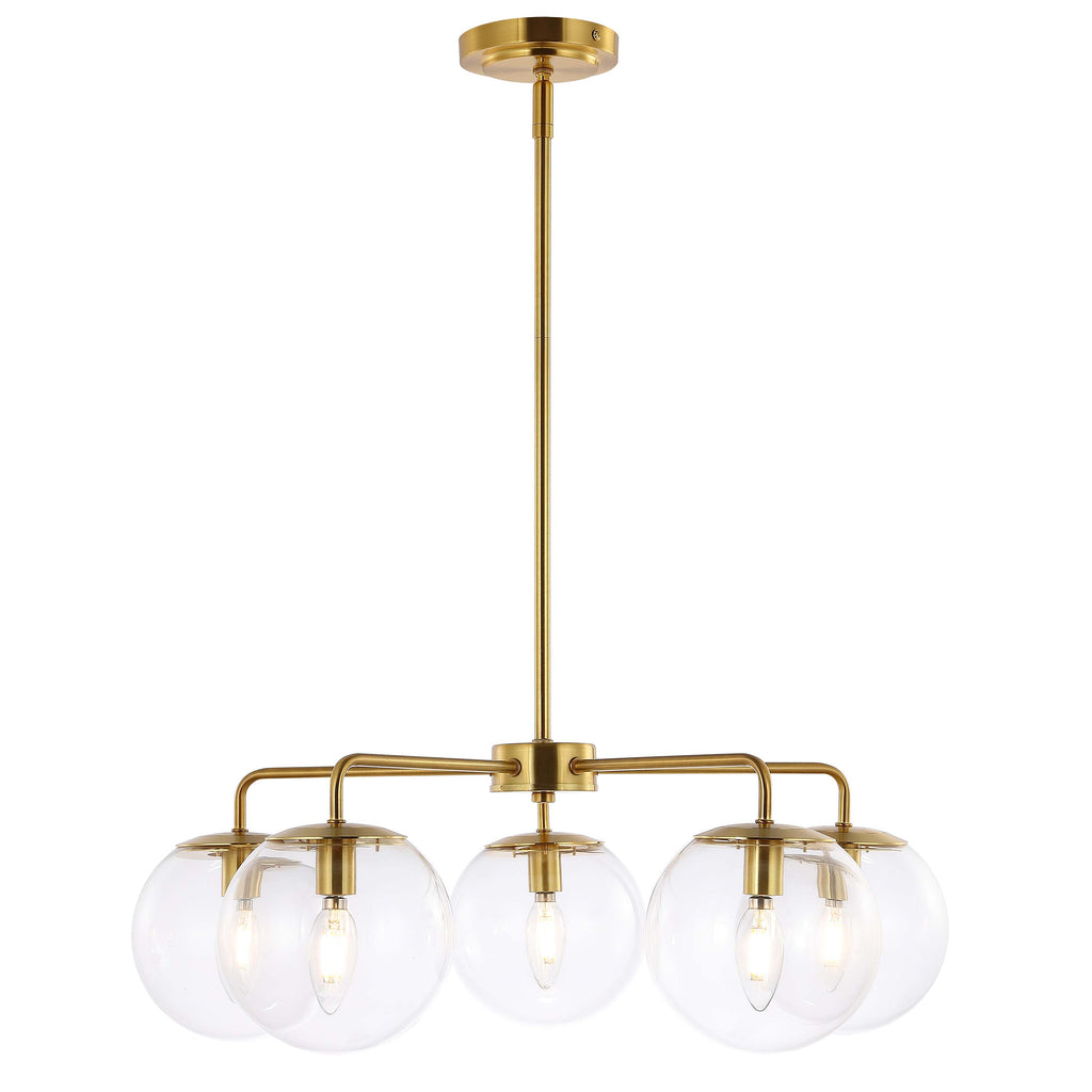 Safavieh Negara Chandelier - Satin Brass/Clear