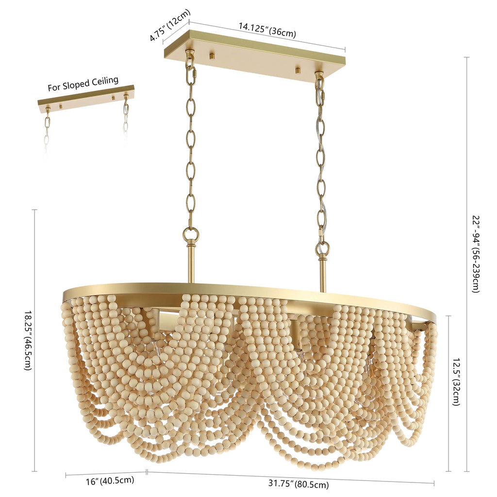 Safavieh Alluri Chandelier - Gold / Natural