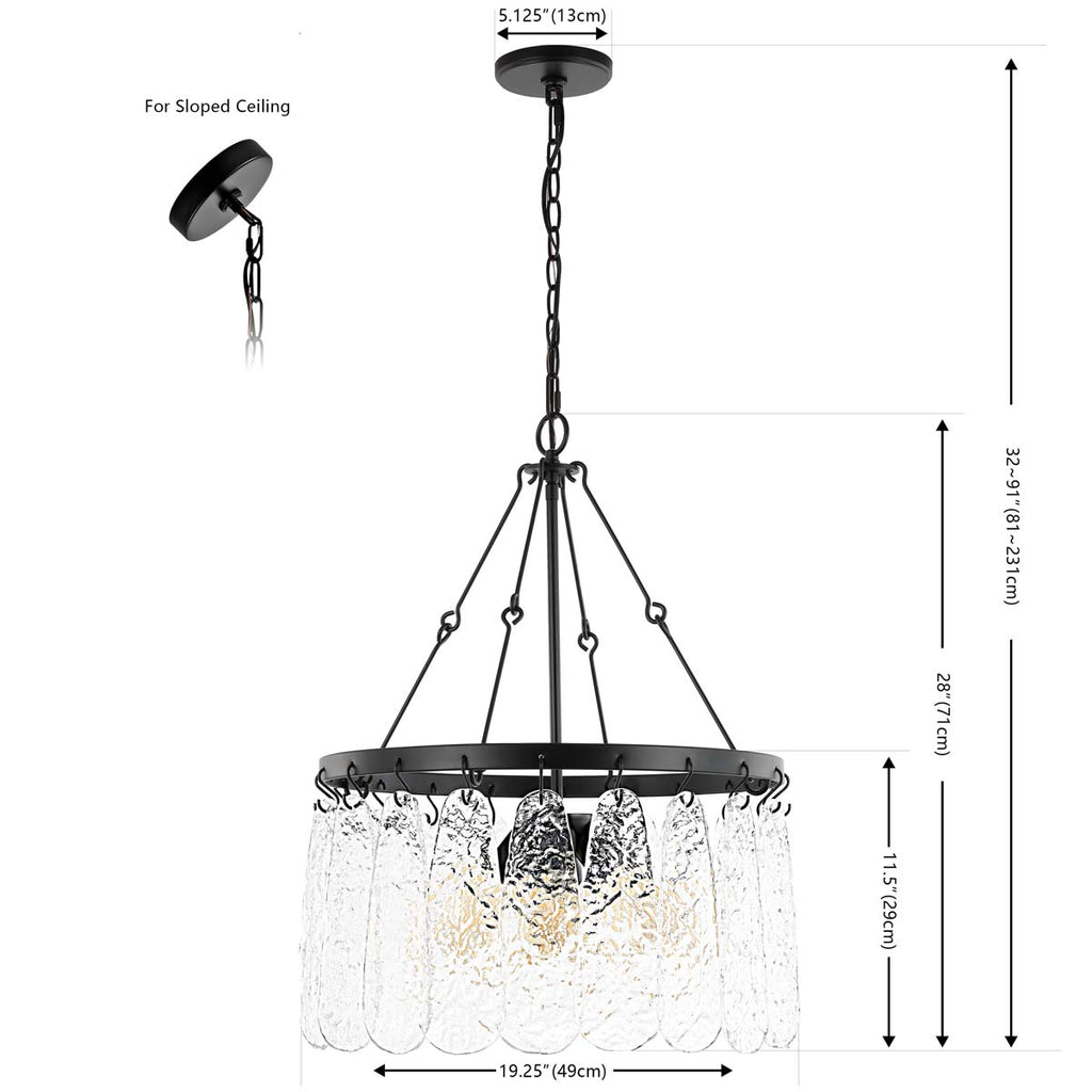 Safavieh Selene Chandelier - Black / Clear