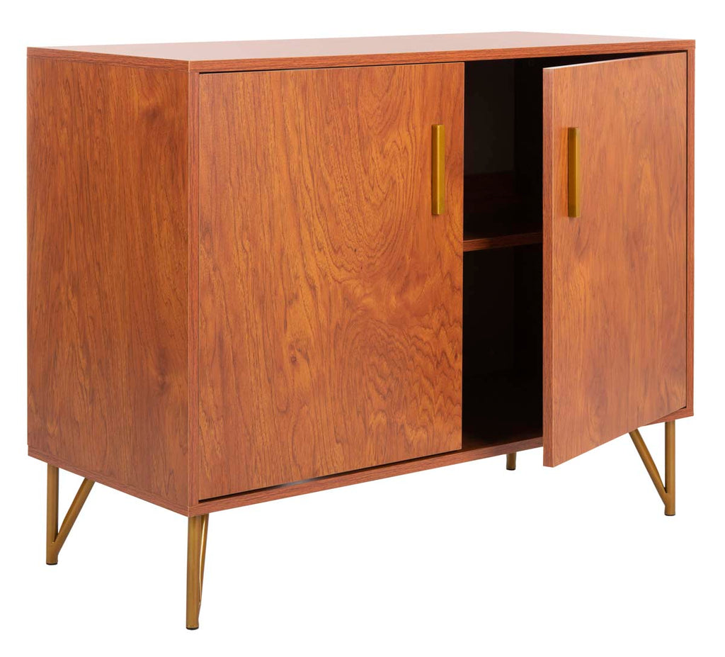 Safavieh Pine 2 Door Modular Tv Unit - Natural/Gold