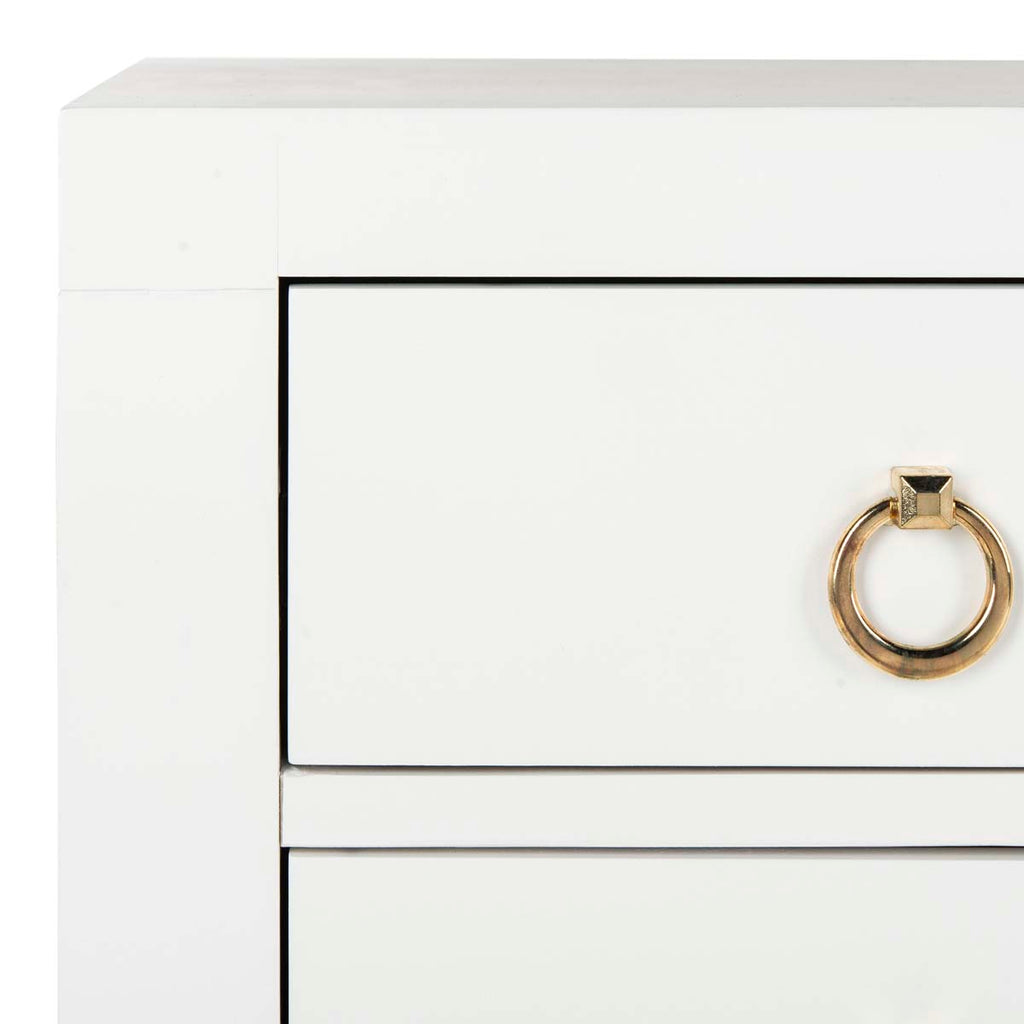 Safavieh Dion 3 Drawer Chest - White/Gold