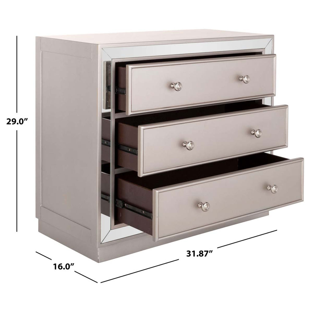 Safavieh Basie 3 Drawer Chest - Champagne