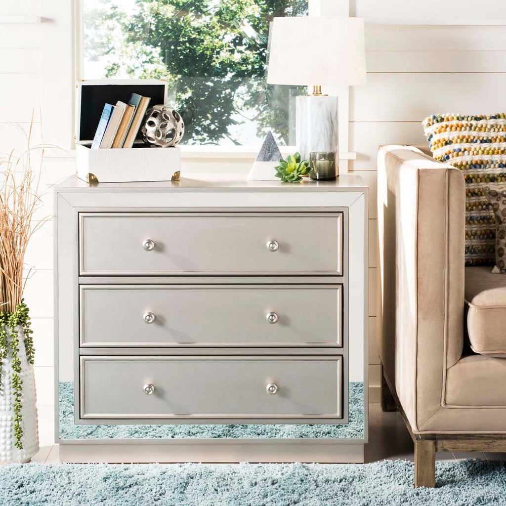 Safavieh Basie 3 Drawer Chest - Champagne