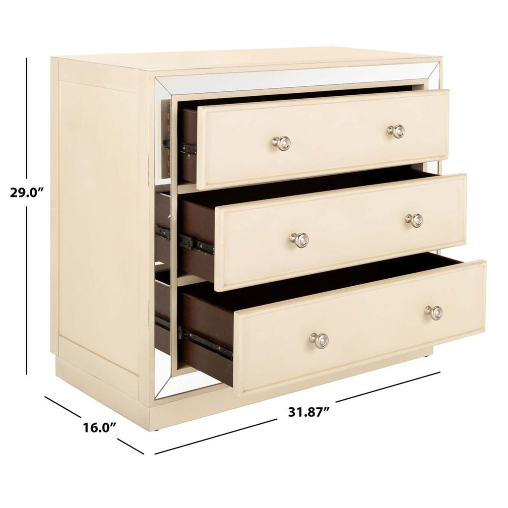 Safavieh Basie 3 Drawer Chest - Antique Beige