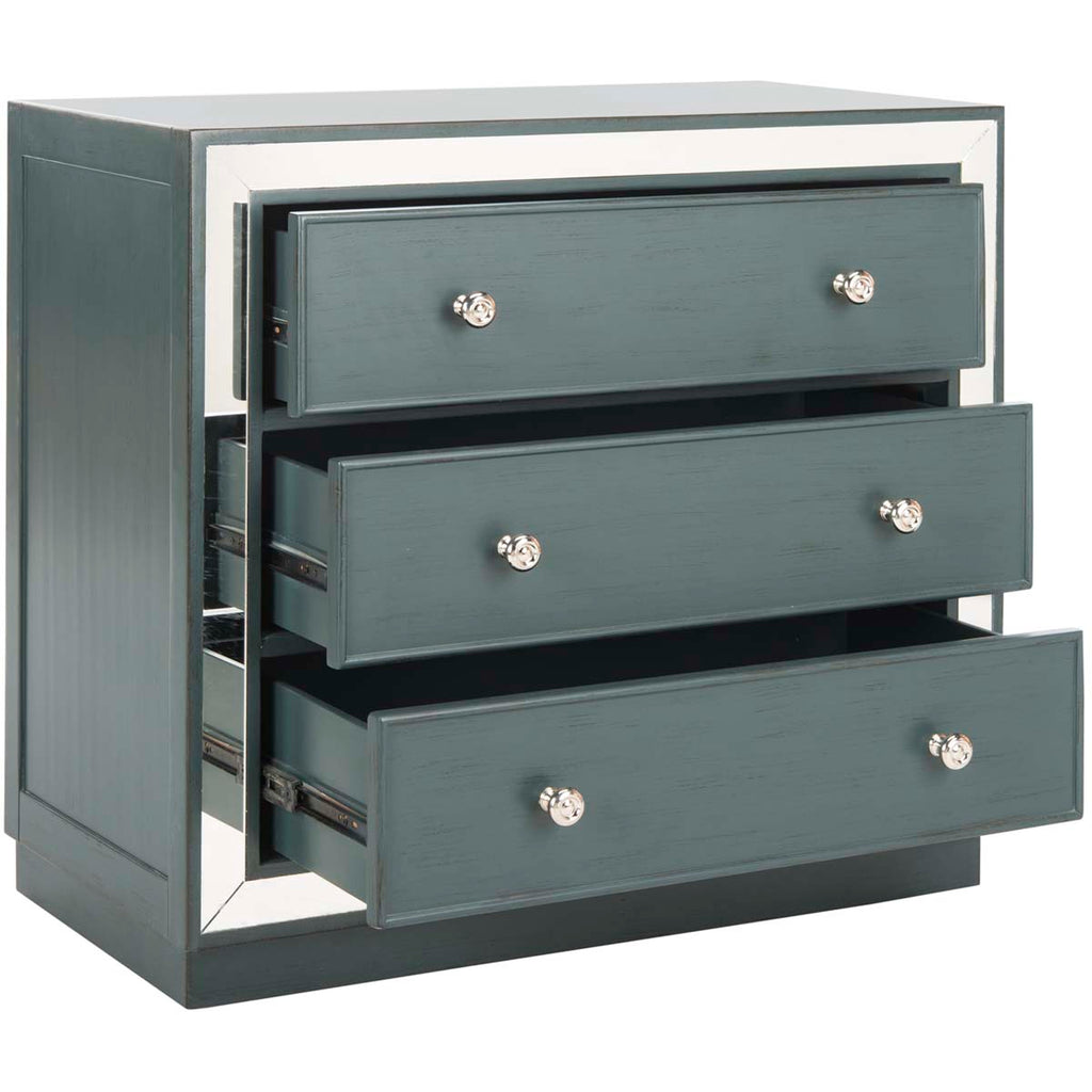 Safavieh Basie 3 Drawer Chest - Steel Teal