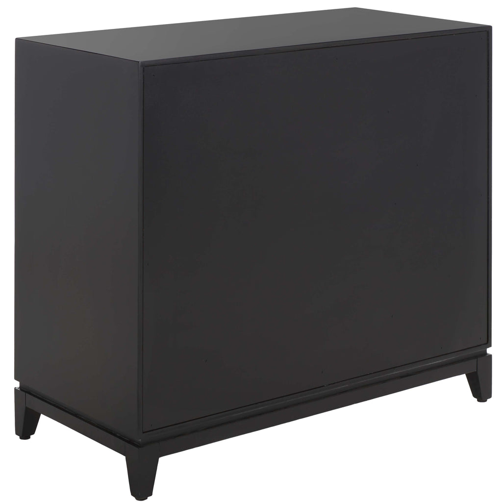 Safavieh Nigel 2 Door 1 Drawer Chest - Black / Brass