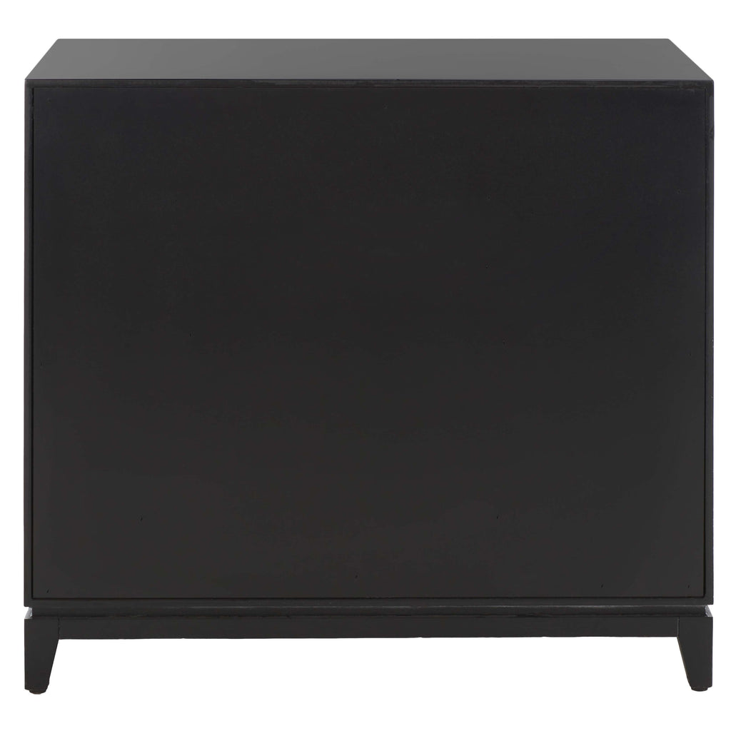 Safavieh Nigel 2 Door 1 Drawer Chest - Black / Brass