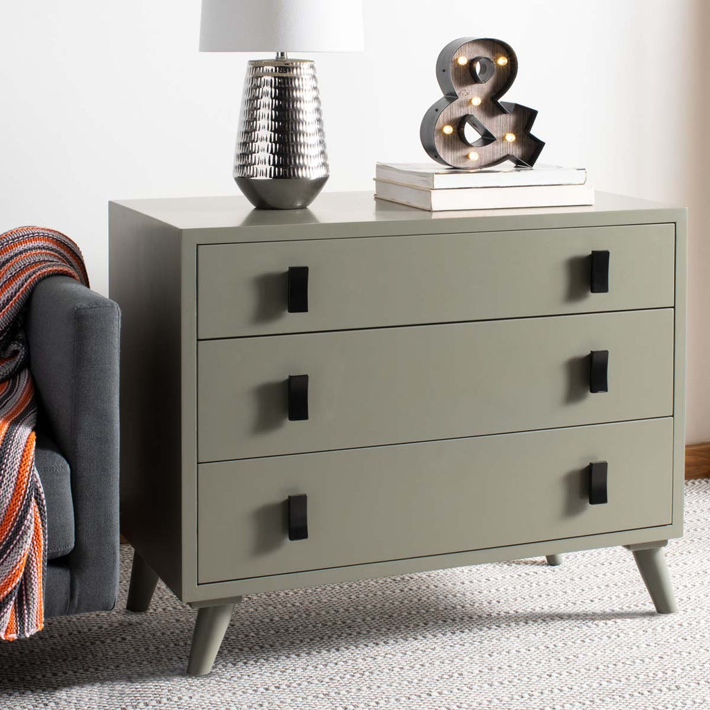 Safavieh Blaize 3 Drawer Chest - Dark Grey/Black