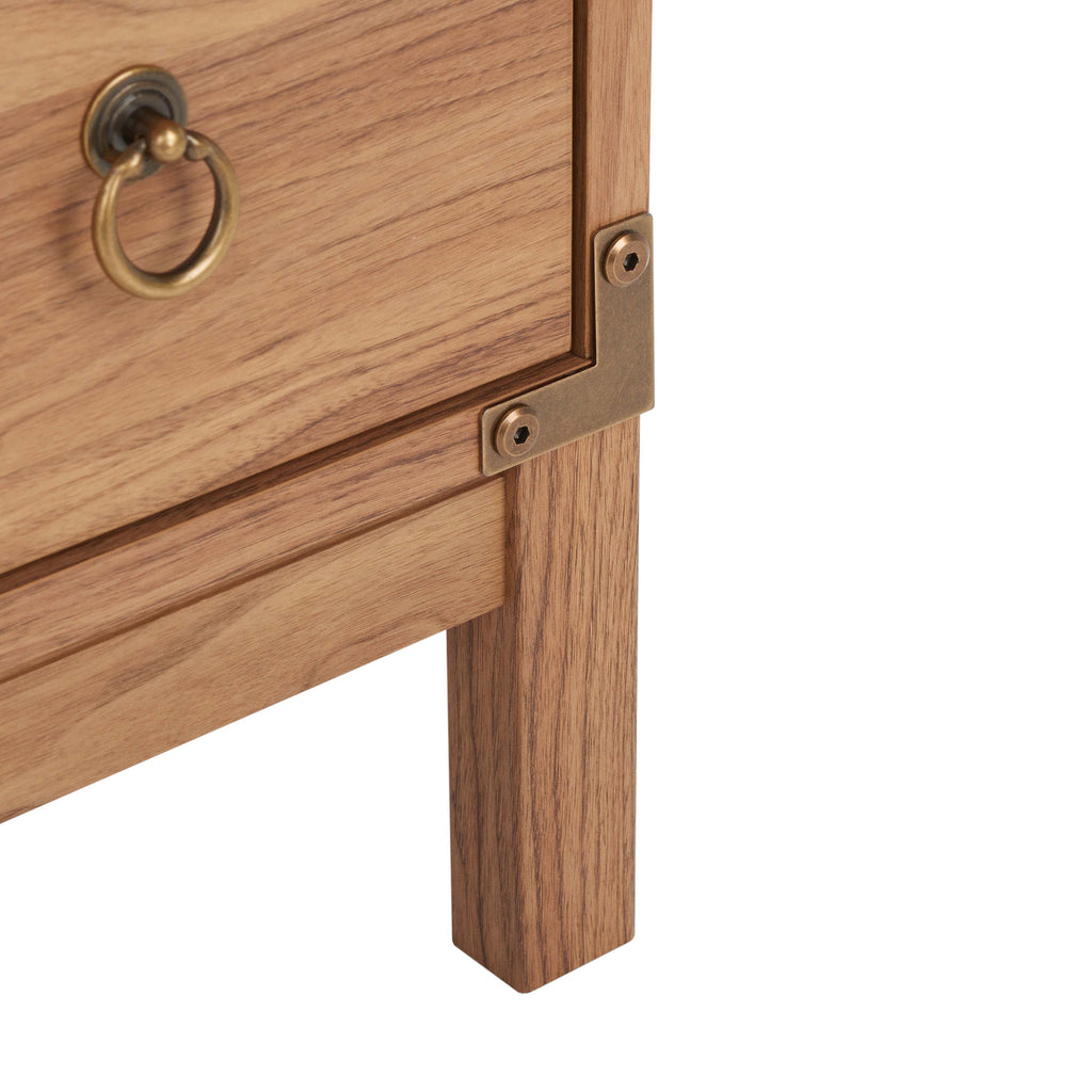 Safavieh Galio 3 Drawer Chest, Oak / Gold