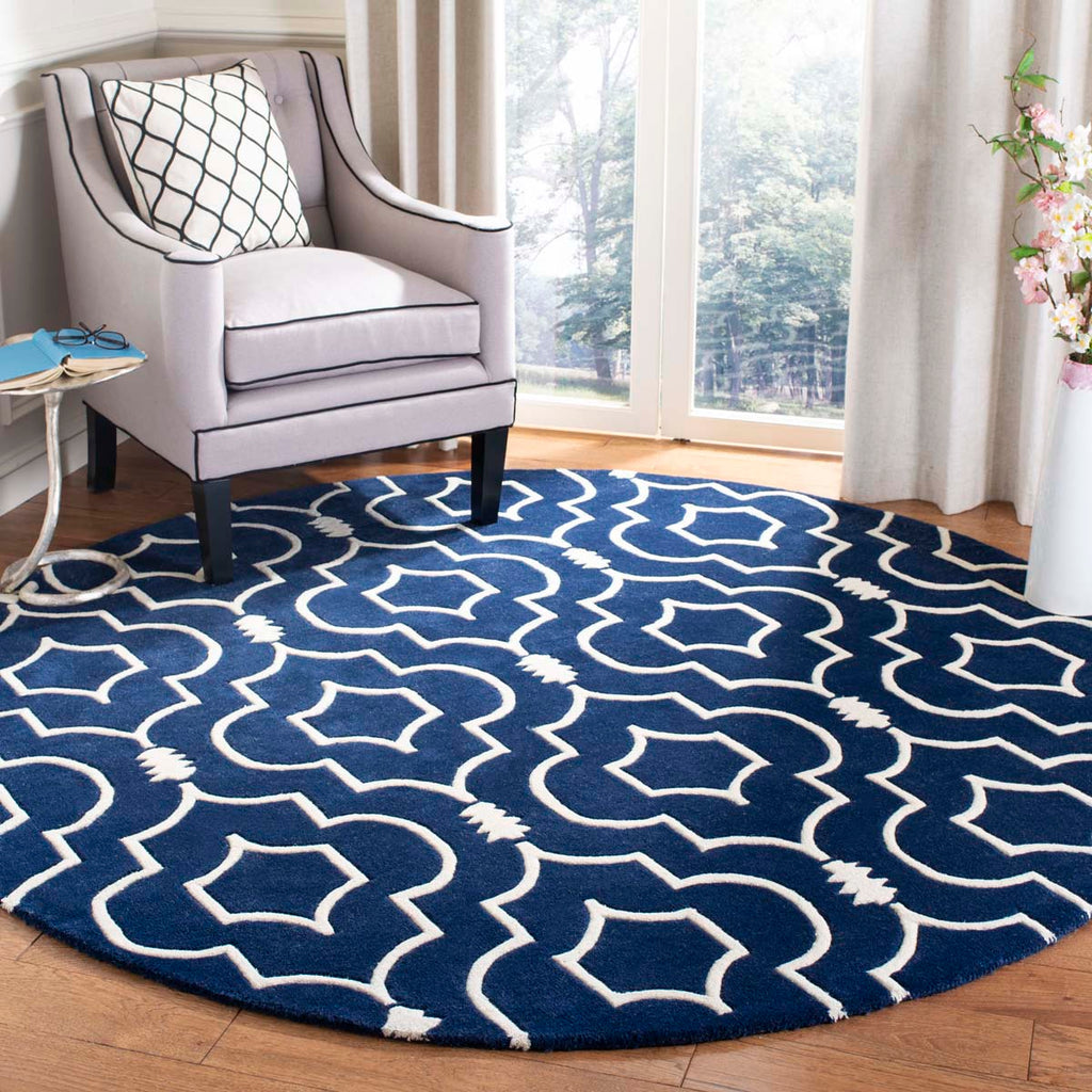 Safavieh Chatham Rug Collection CHT736C - Dark Blue / Ivory