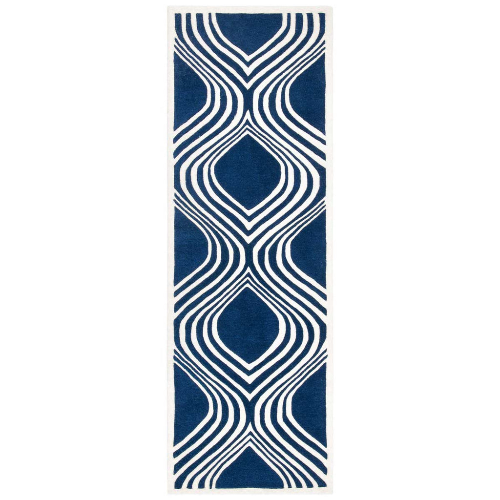 Safavieh Chatham Rug Collection CHT758C - Dark Blue / Ivory