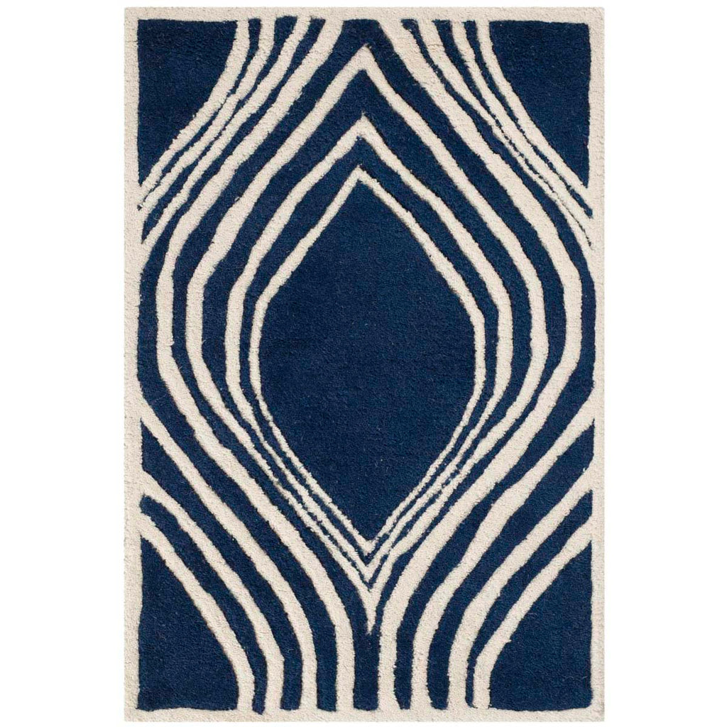 Safavieh Chatham Rug Collection CHT758C - Dark Blue / Ivory