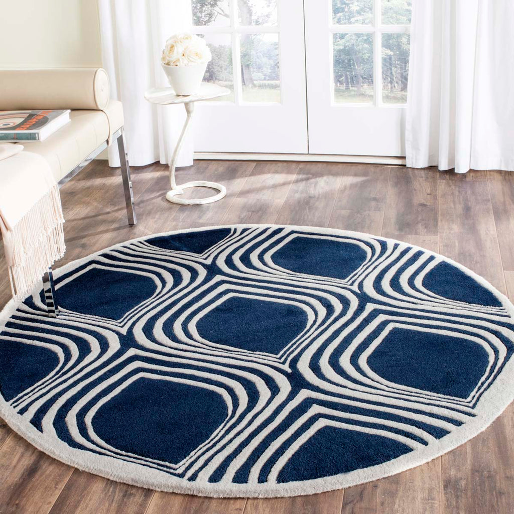 Safavieh Chatham Rug Collection CHT758C - Dark Blue / Ivory